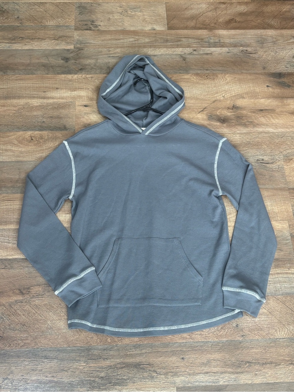 Boy’s Hooded Long-Sleeve Pullover - Slate Gray